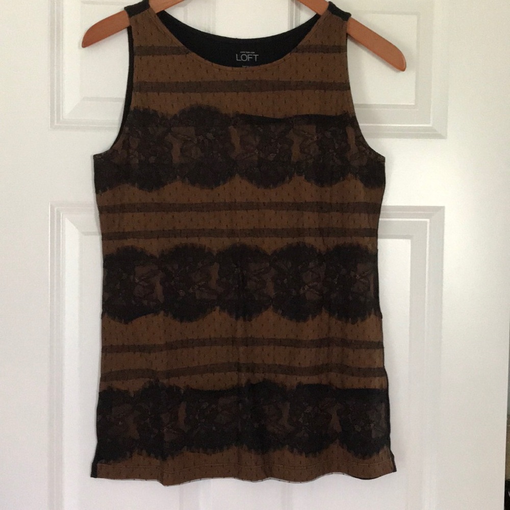LOFT sleeveless lace tank